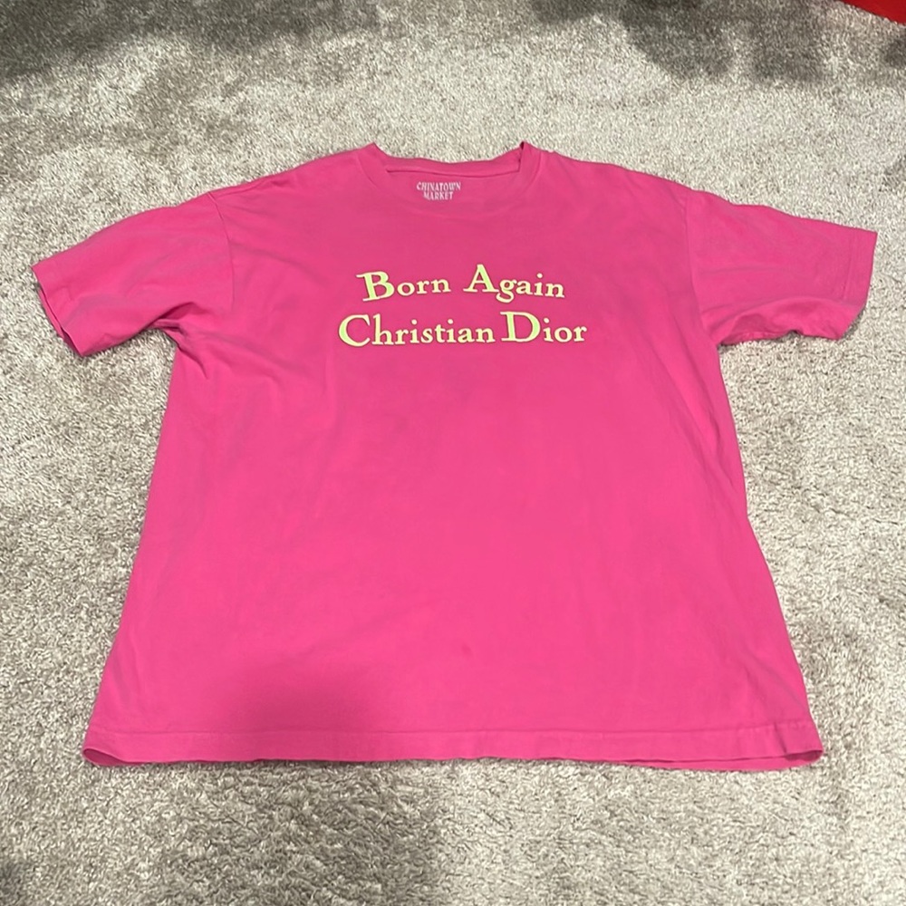 Chinatown market. Large pink born again Christian Dior